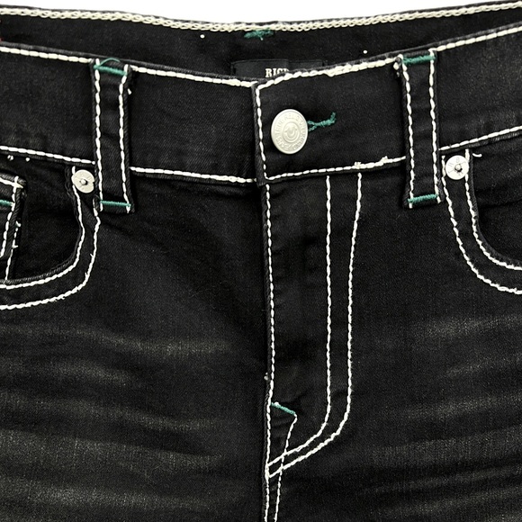 TRUE RELIGION JEANS, "RICKY BIG T FLAP STRAIGHT", “EASHED COAL GREY”, W36 L34 - Picture 3 of 14